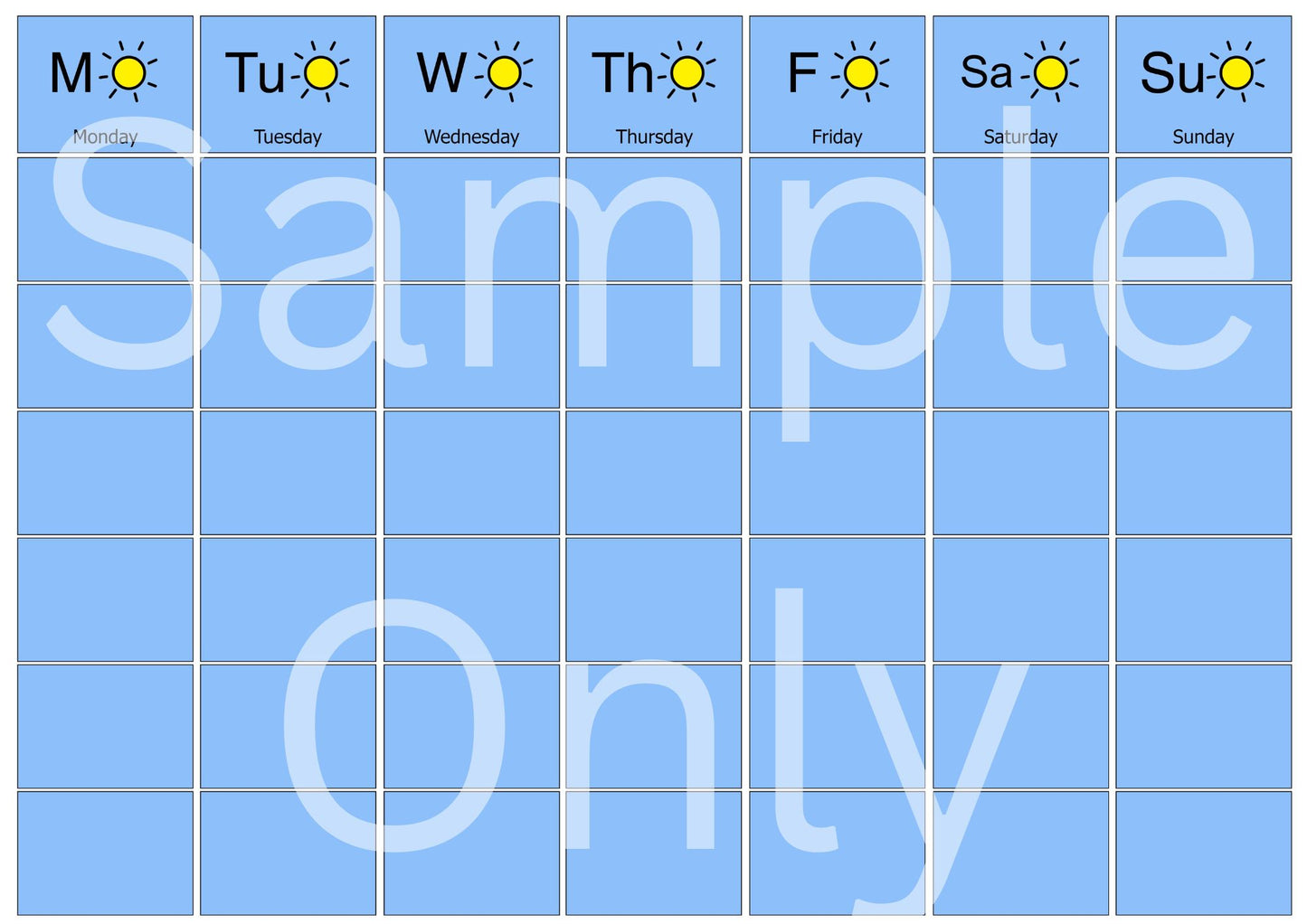 A3 Weekly Planner with 42 Pictures of your choice