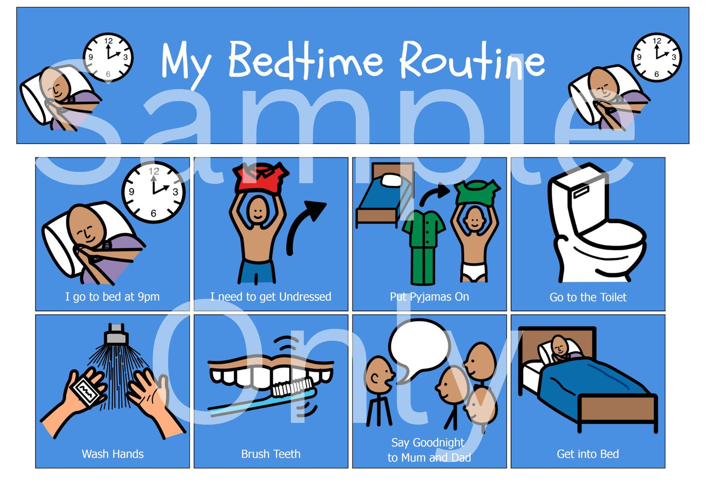 My Bedtime Routine - Laminated