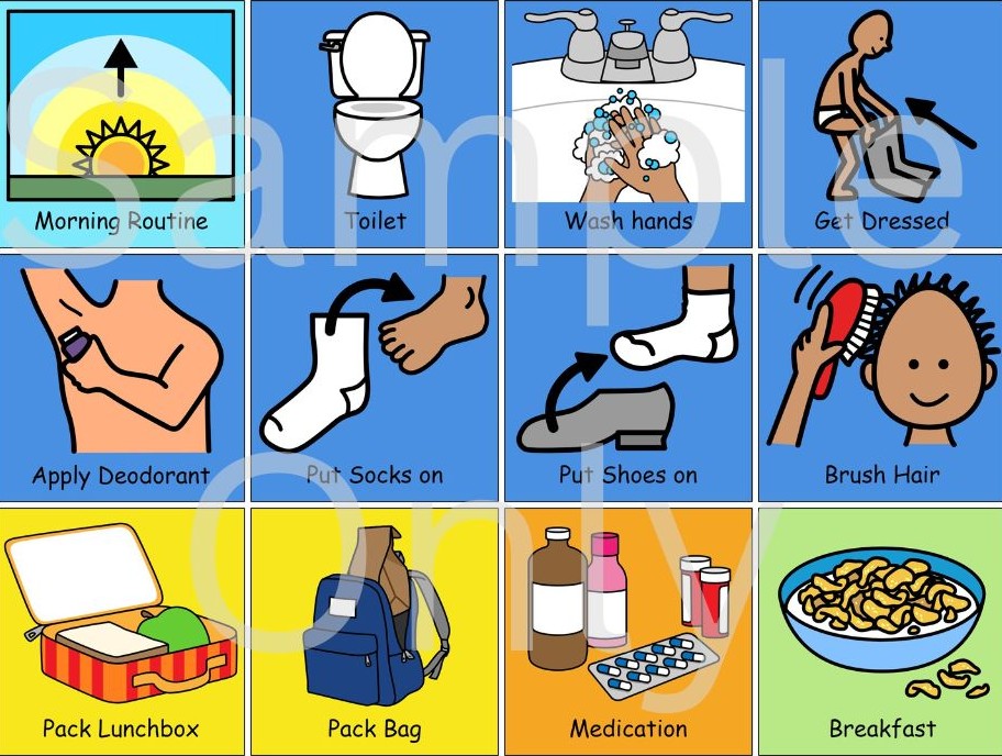 Routine Keyboard Morning Routine Keyring – T&T Visual Supports
