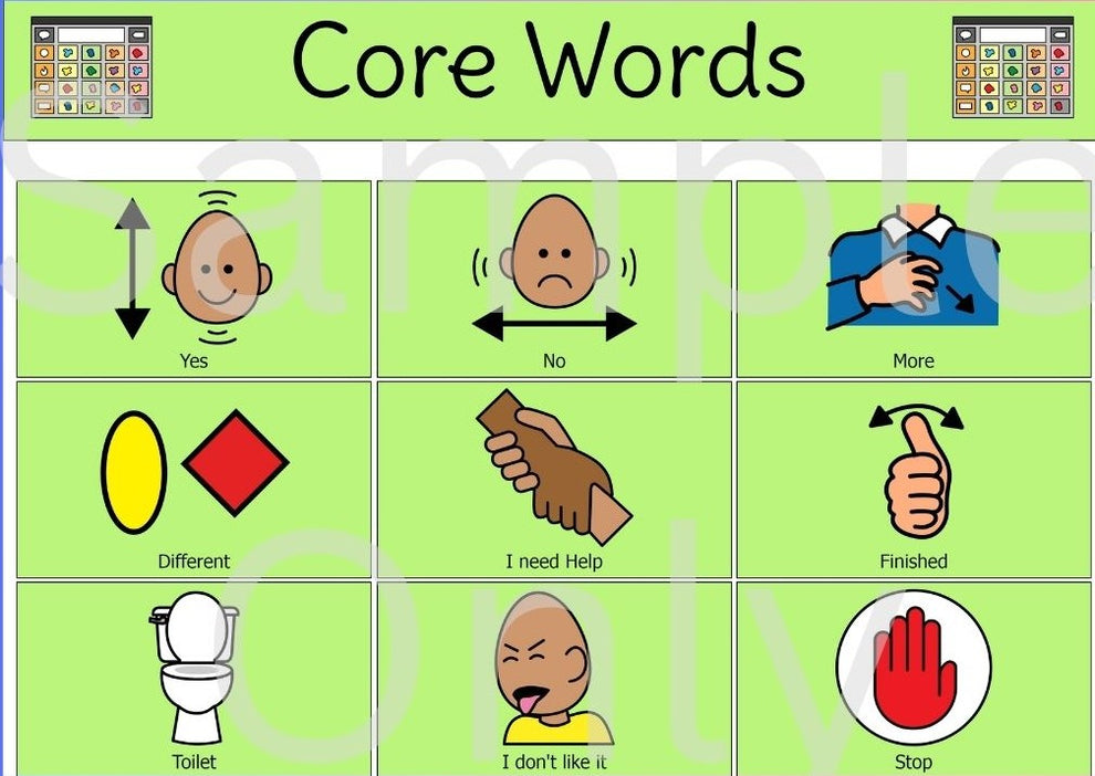Core Words – T&T Visual Supports