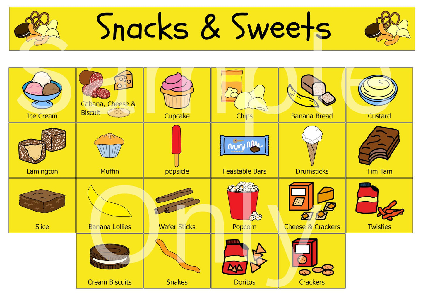 Meal & Food Choice Bundle - Laminated