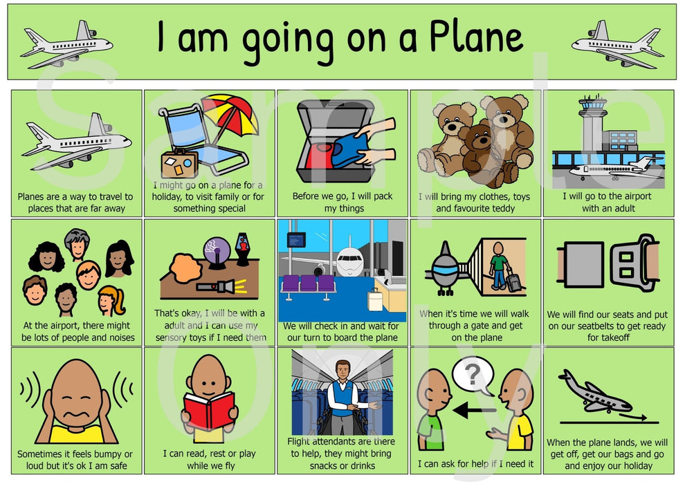 I am going on a Plane – T&T Visual Supports