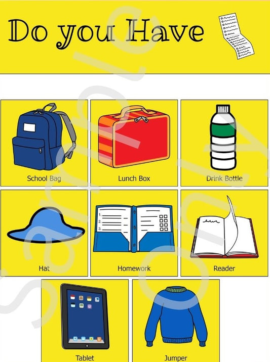 School Morning Checklist