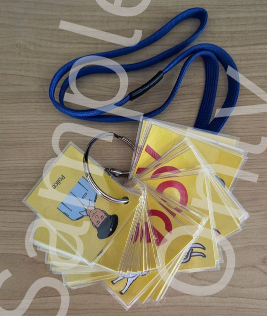 Alphabet Keyring with lanyard