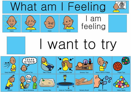 A3 I am Feeling with Velcro