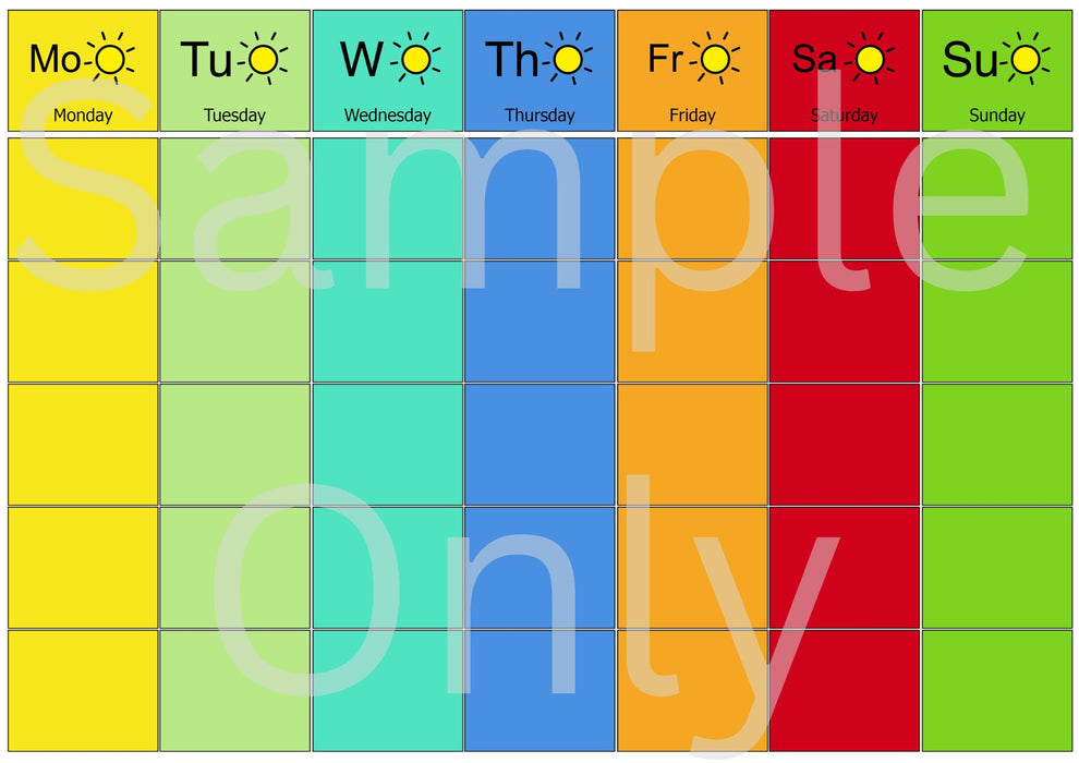 A3 My Weekly Schedule with 30 pictures – T&T Visual Supports