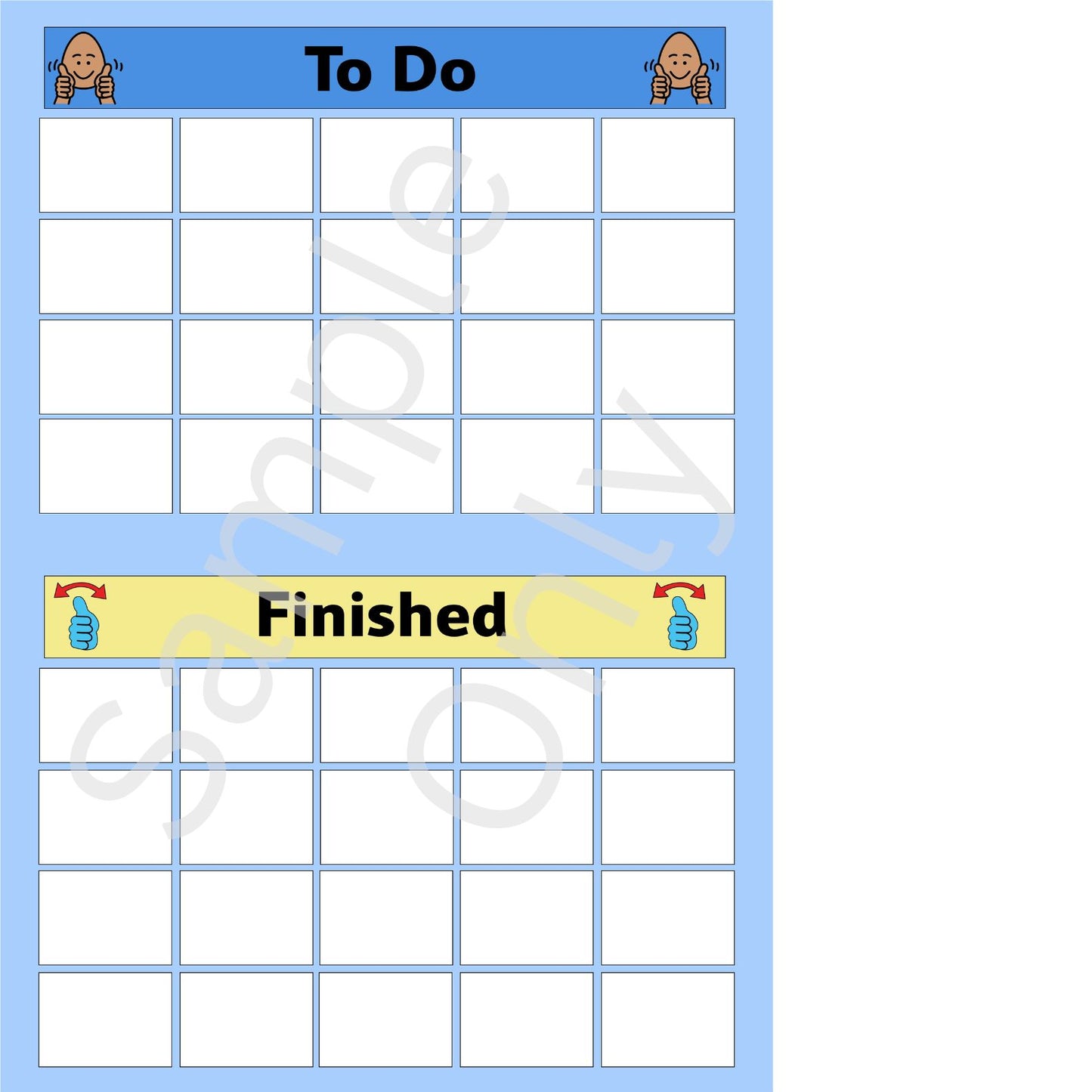 A3 To Do and Finished Routine
