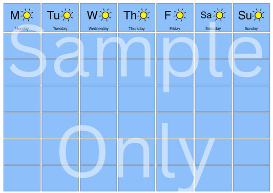 A3 Weekly Planner with 42 Pictures of your choice