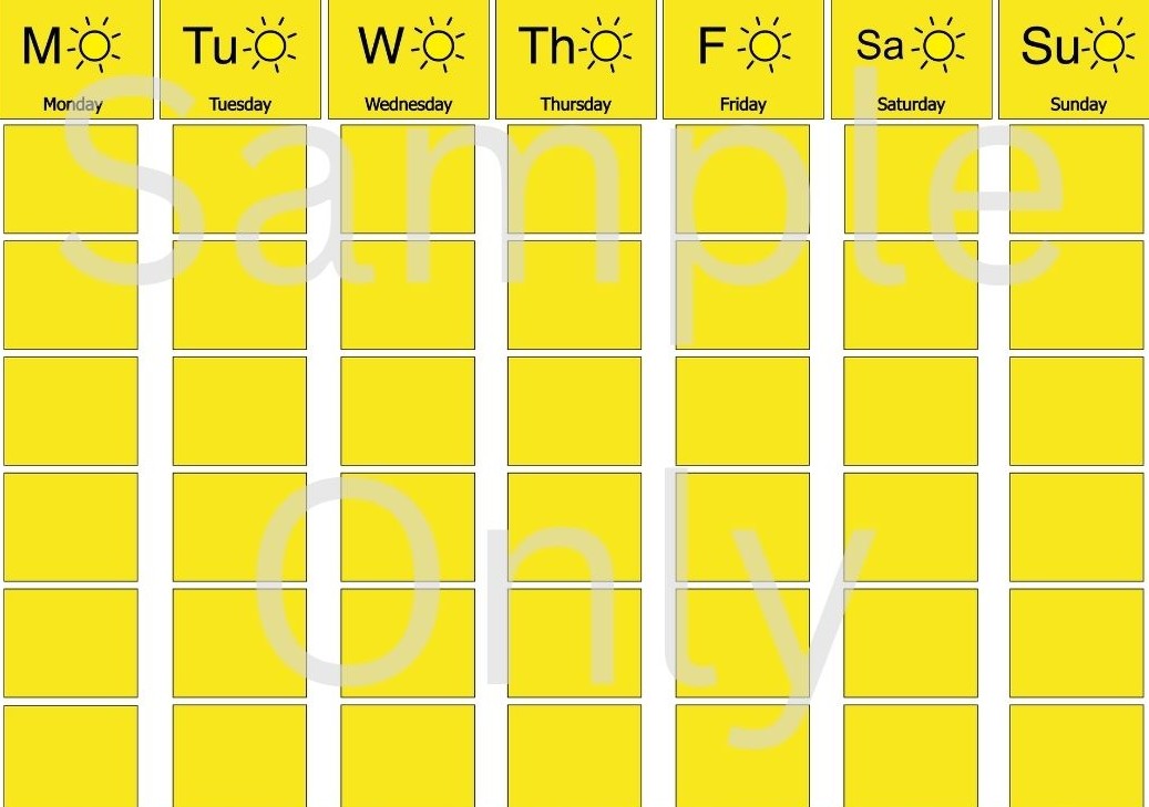 A3 Weekly School Planner with 42 pictures