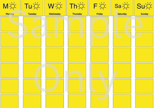 A3 Weekly School Planner with 42 pictures
