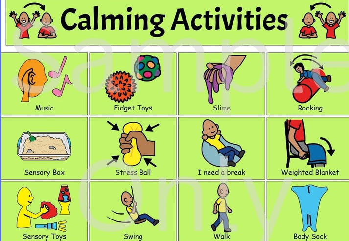 Calming Activities – T&T Visual Supports