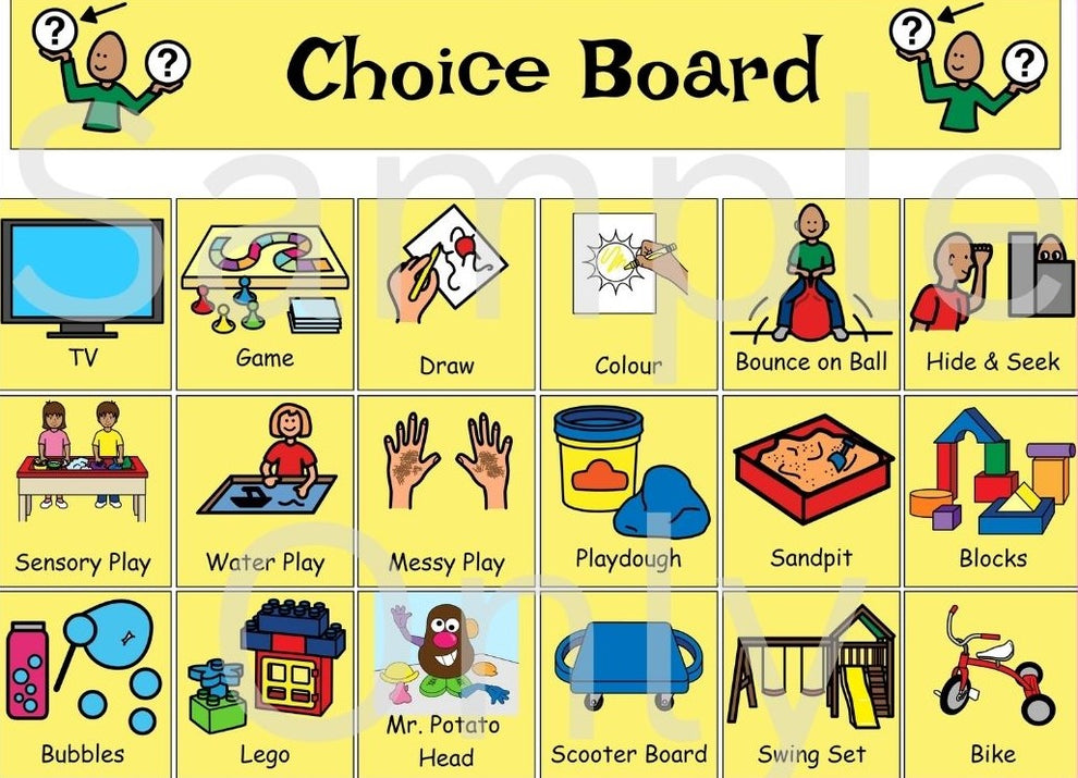 Choice Board – T&T Visual Supports