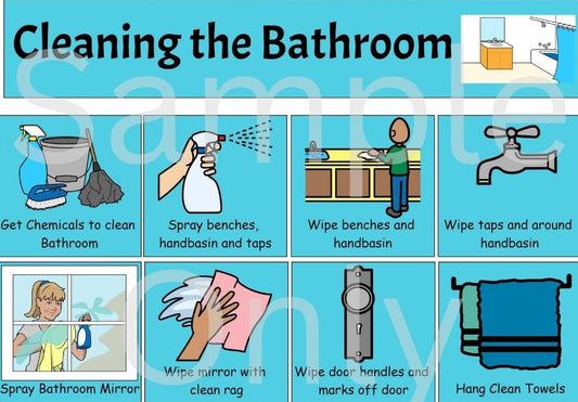 Home Cleaning Skills Bundle - Laminated