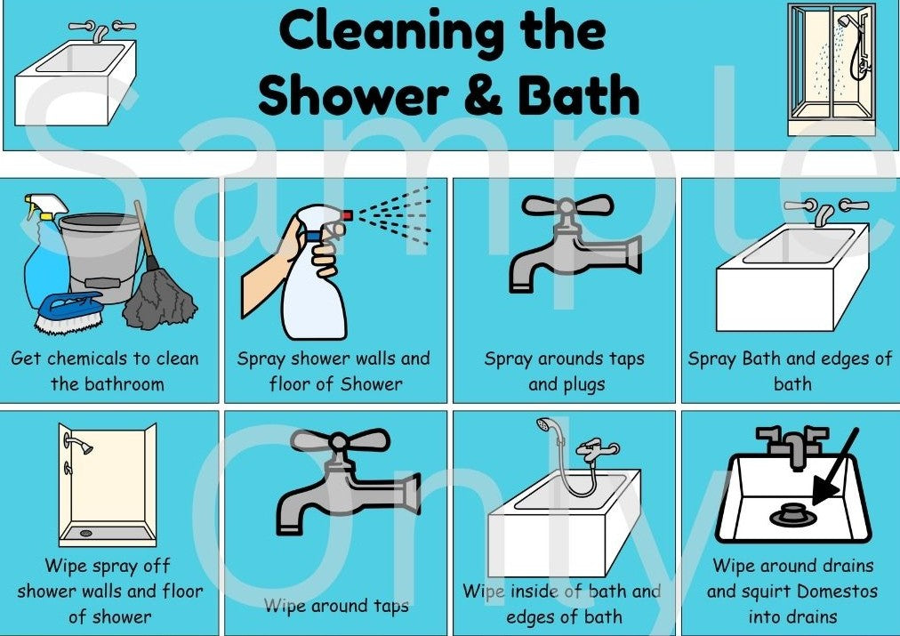 Home Cleaning Skills Bundle - Laminated
