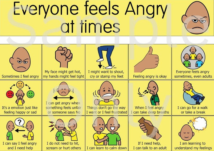 Everyone Feels Angry at Times – T&T Visual Supports