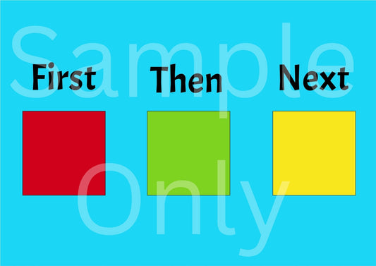 First Then and Next Visual Schedule