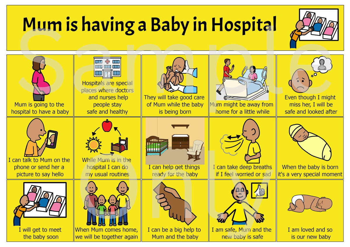 Mum is Having a Baby in Hospital – T&T Visual Supports