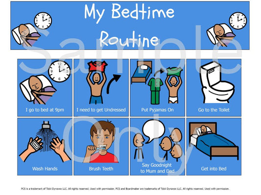My Bedtime Routine - Laminated