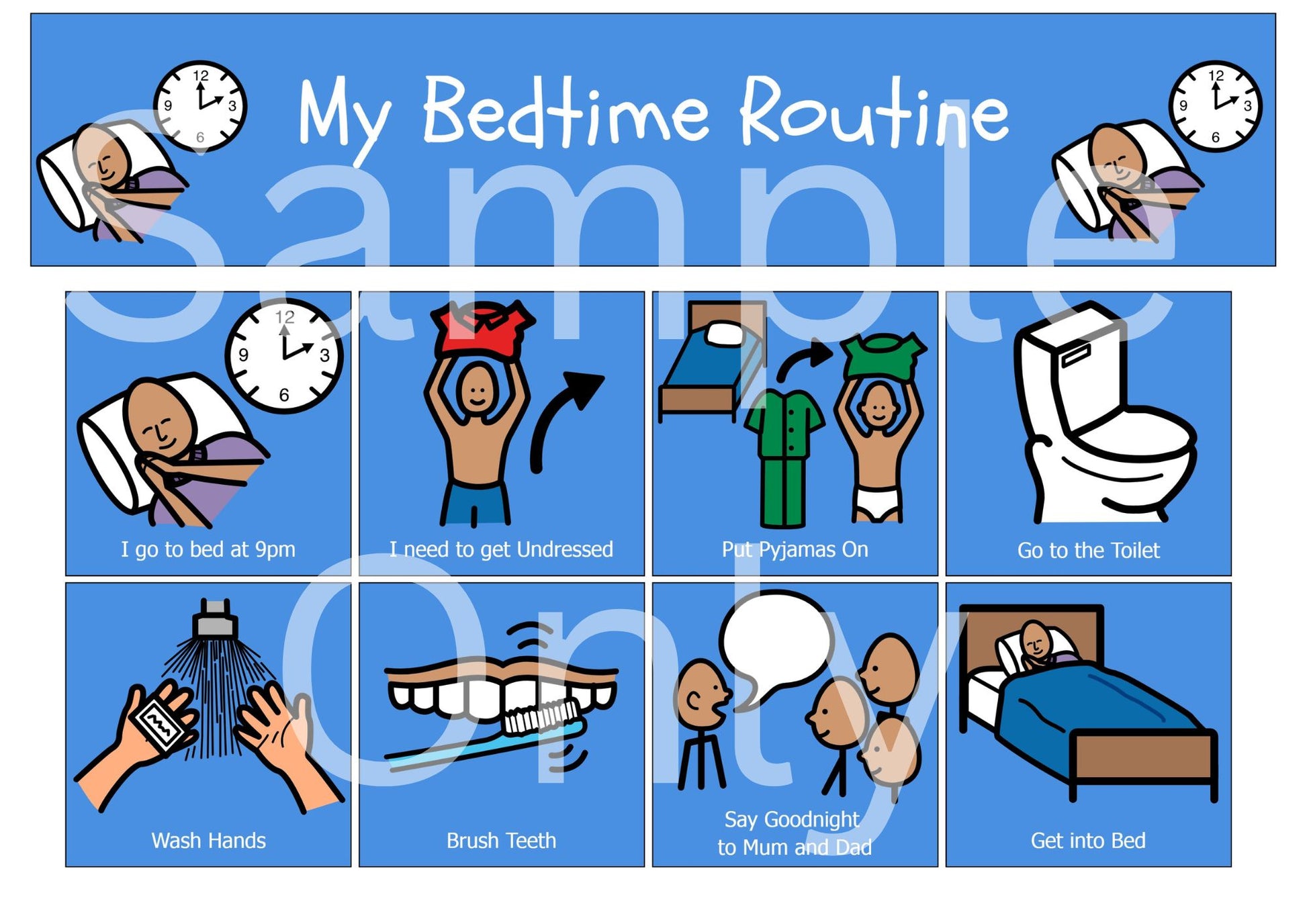 Bedtime Routine Mimi My Bedtime Routine – T&T Visual Supports
