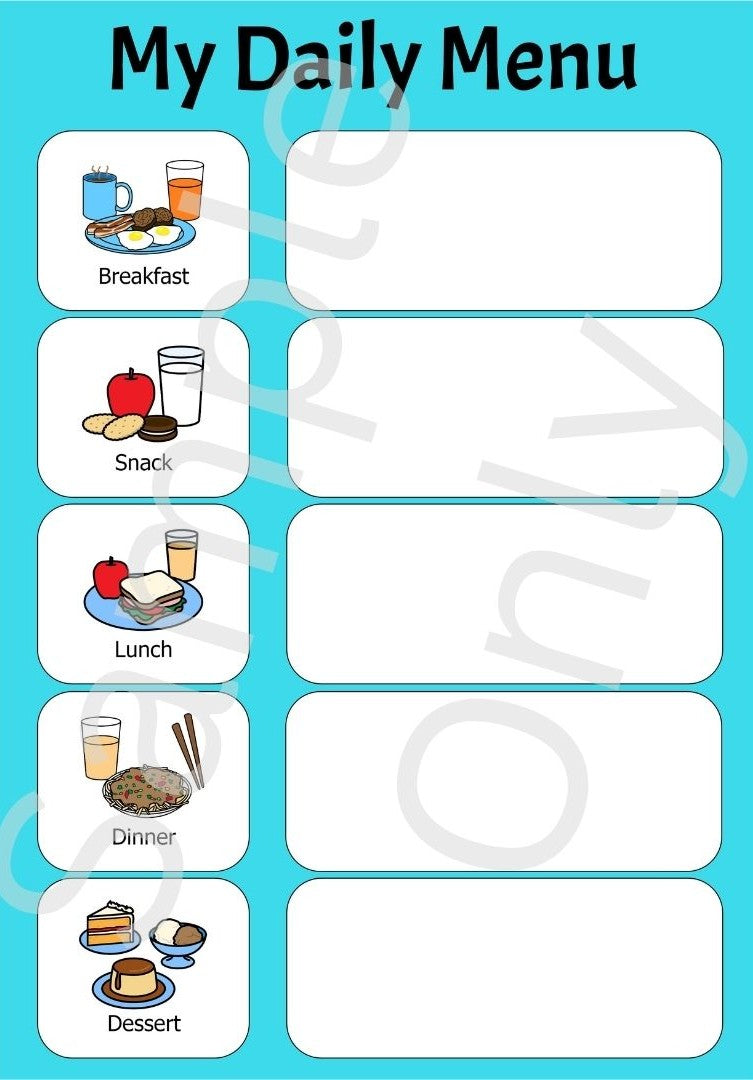 Meal & Food Choice Bundle - Laminated
