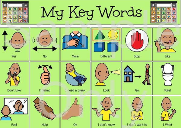 My Key Words – T&T Visual Supports