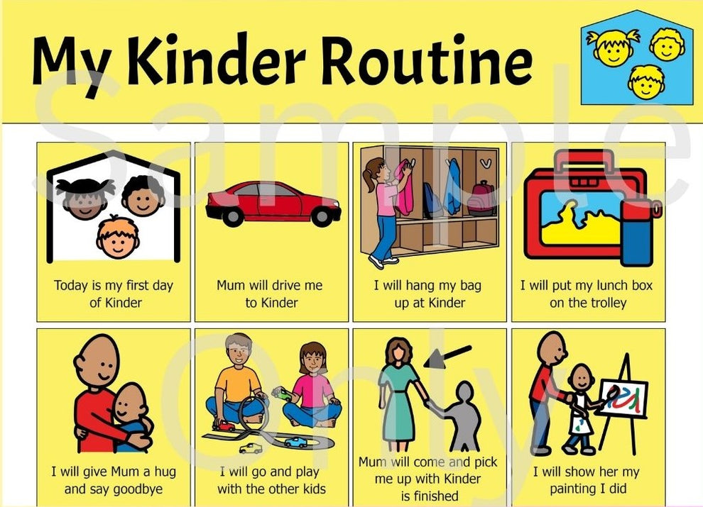 My Kinder Routine – T&T Visual Supports
