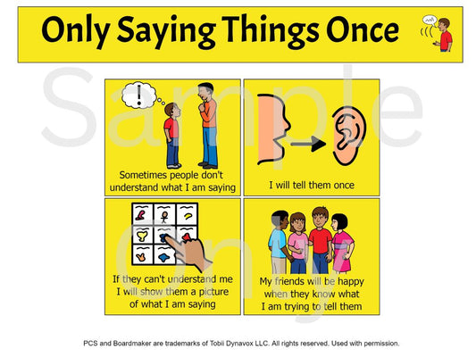 Only saying things Once