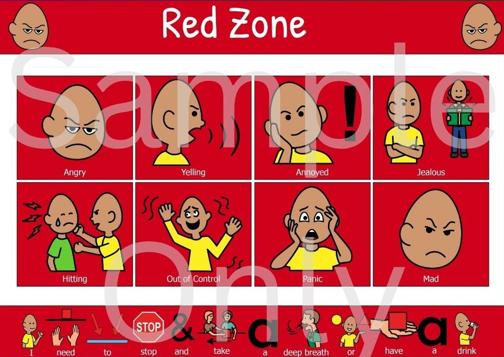 Example Sign Red Zone Red Zone – T&T Visual Supports