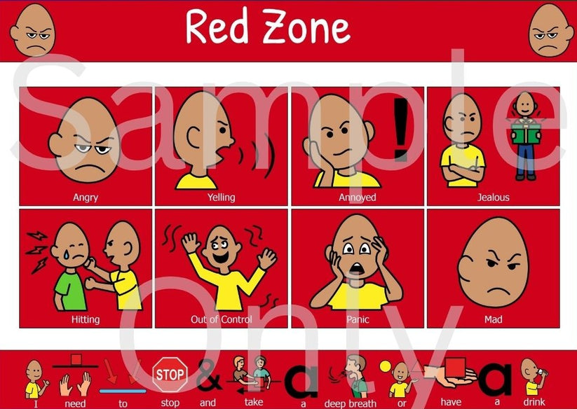 Red Zone – T&T Visual Supports