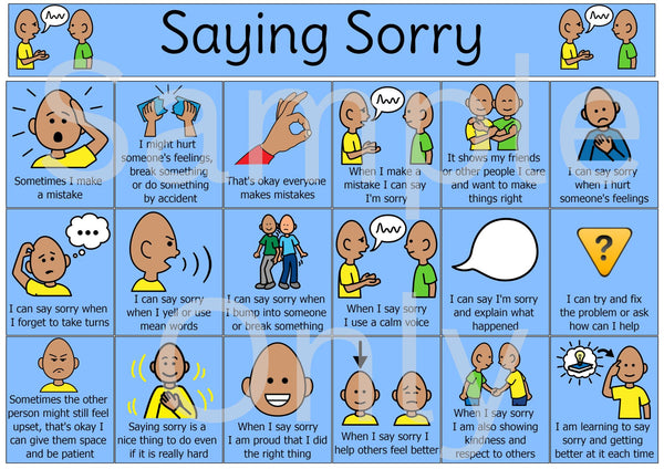 Saying Sorry – T&T Visual Supports