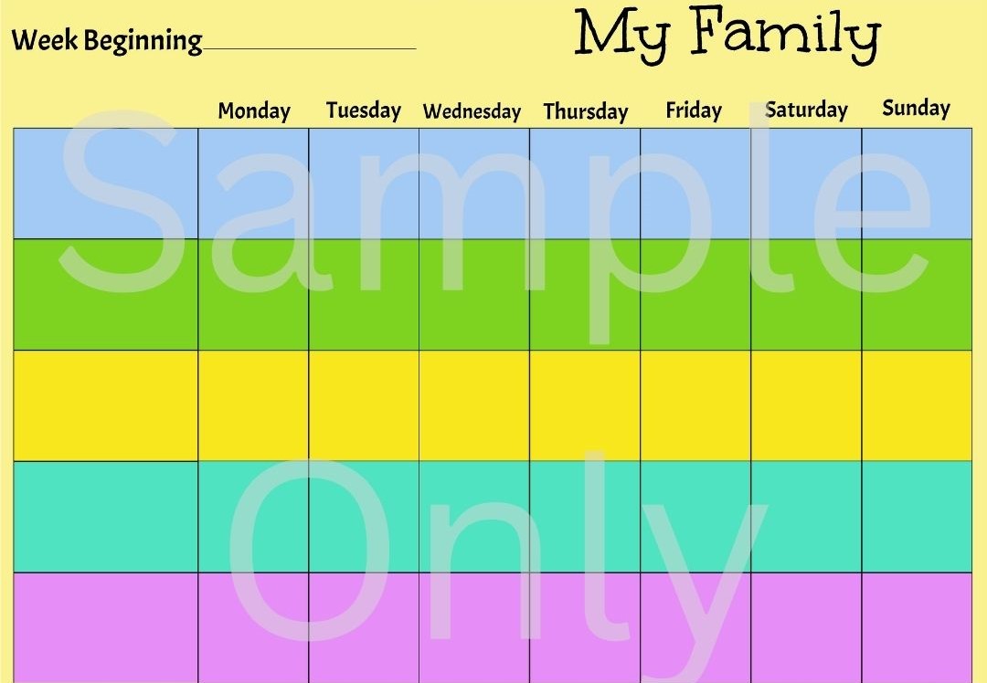A4 Weekly Planner