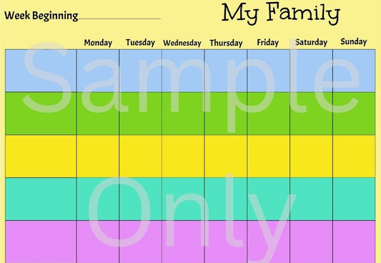 A4 Weekly Planner