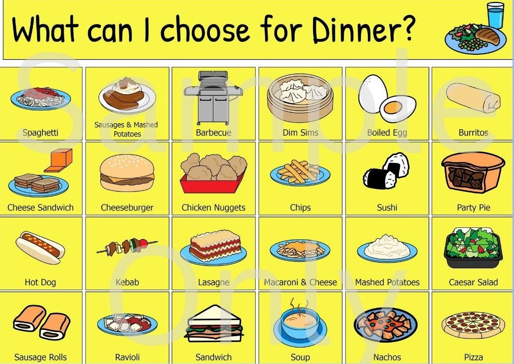 Meal & Food Choice Bundle - Laminated