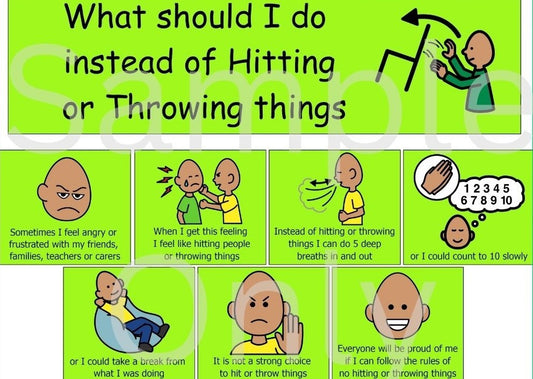 What should I do instead of Hitting or Throwing things