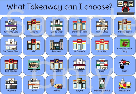 What can I choose for Takeaway